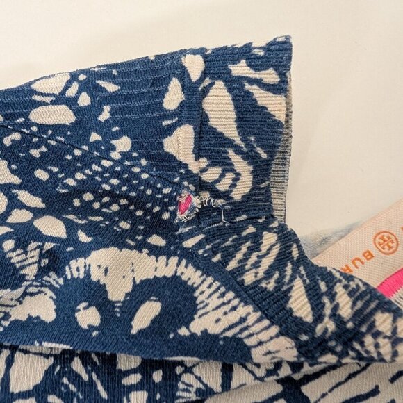 Tory Burch Cardigan Womens Size Medium Blue Baltic Sea Dream Catcher V Neck - Picture 3 of 10